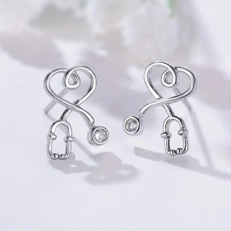 Realistic Medical Stethoscope Earrings for Medical Professionals